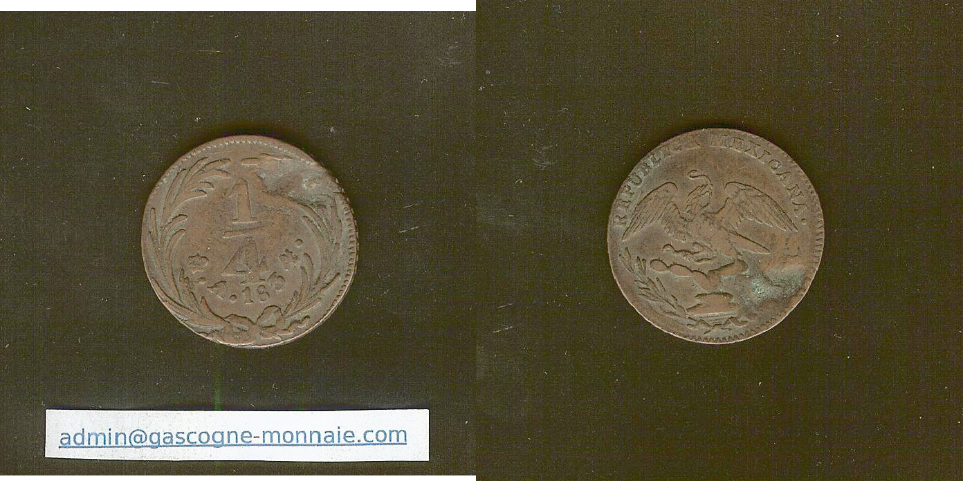 Mexique  1/4 Real Mo.A 1834 TTB
